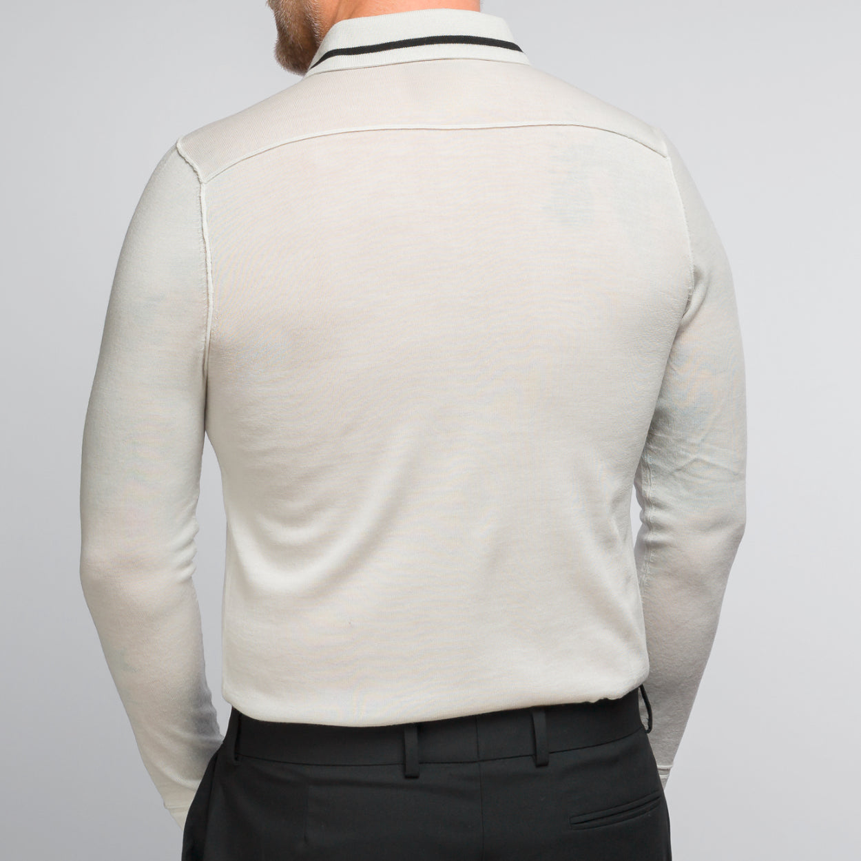 The Polo Longsleeve Merino Stripes