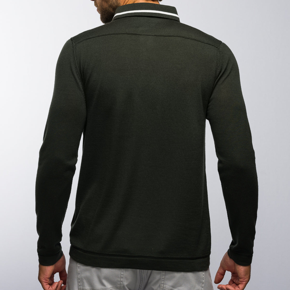 The Polo Longsleeve Merino Stripes